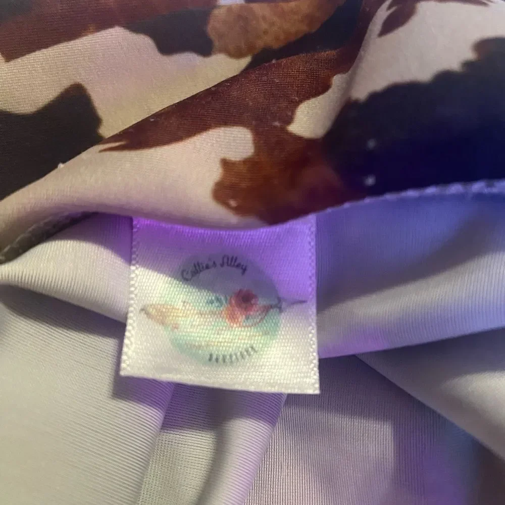 Callie’s Alley Boutique Toddler Girl Cow Print Swimsuit Size 2T